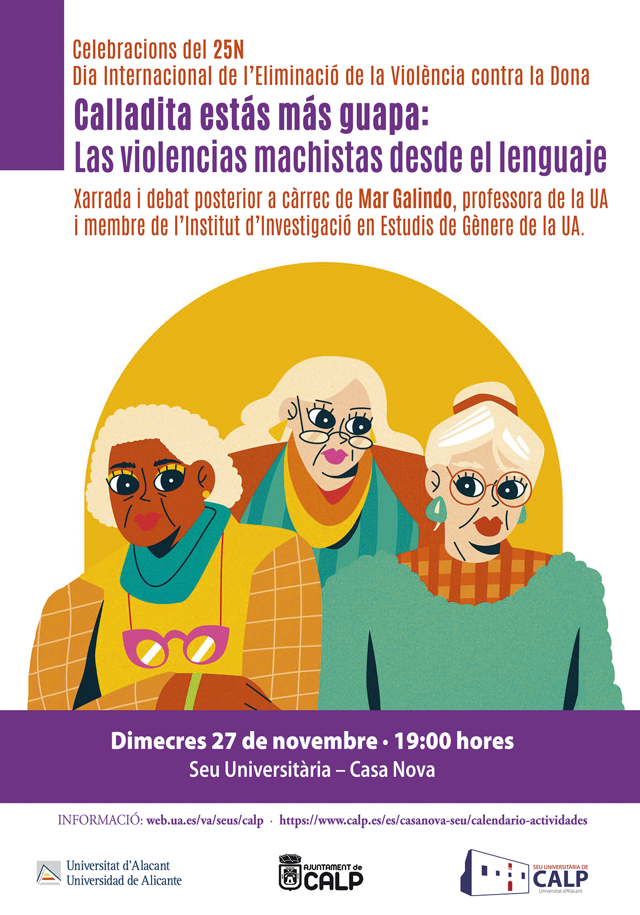 Charla: Calladita estás más guapa: Las violencias machistas desde el lenguaje