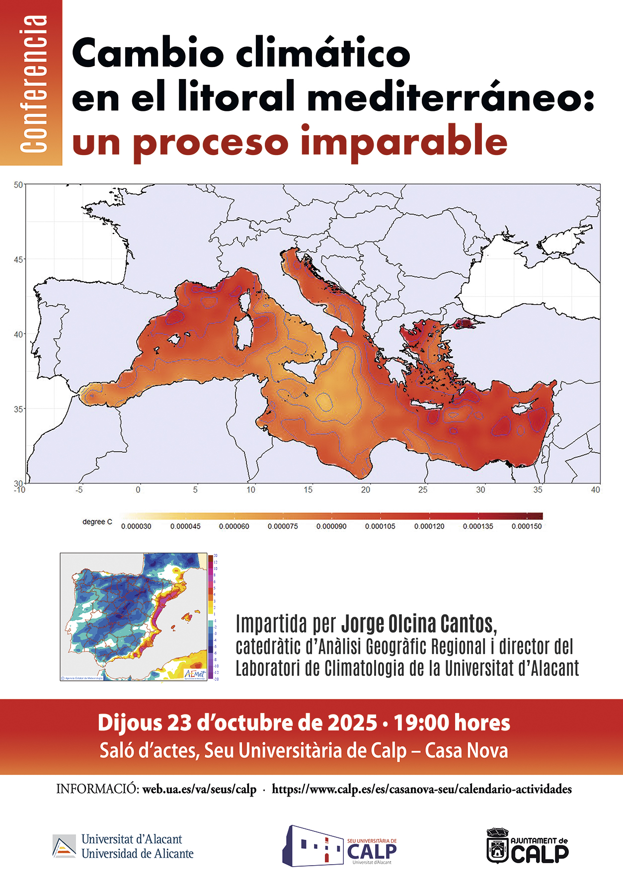 Charla: Cambio climático en el litoral mediterráneo: un proceso imparable