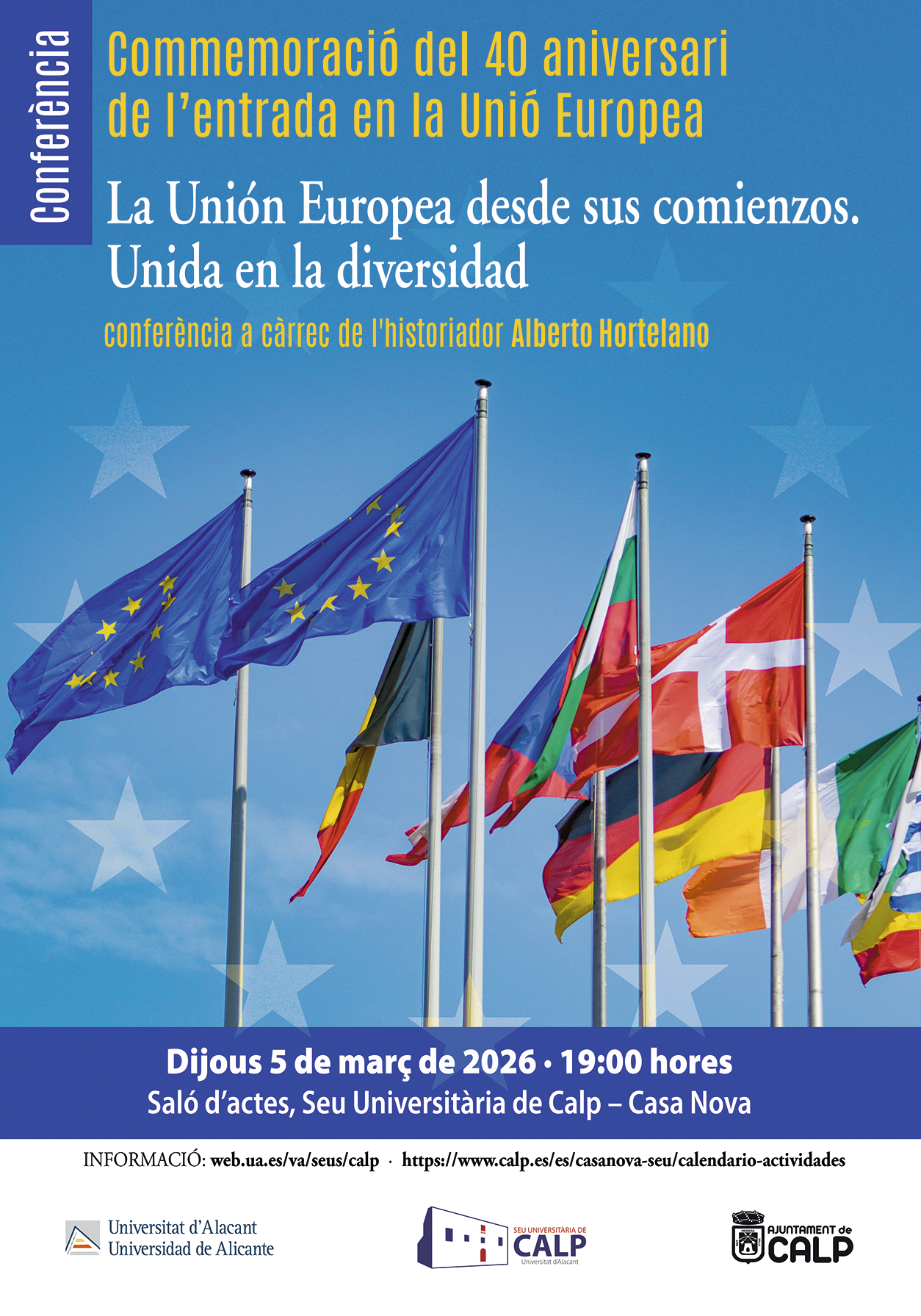 Conmemoración del 40 aniversario de la entrada en la Unión Europea