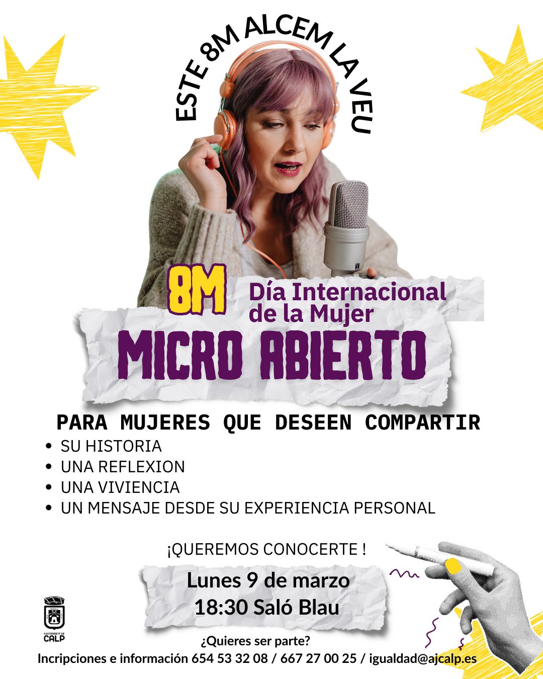 Este 8M alcem la veu - Actividad Micro Abierto